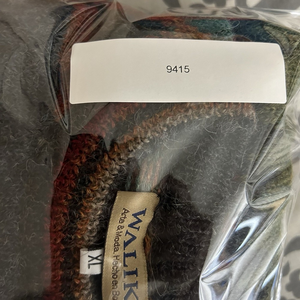 Waliki Sweater Mens XL Multicolor Aztec Alpaca Southwestern Long Sleeve Pullover - Picture 8 of 8